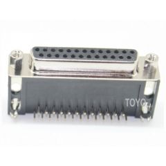 108 SERIES D-SUB RIGHT ANGLE 13.84mm 25 PIN D SUB RIGHT ANGLE FEMALE